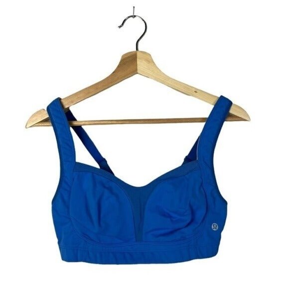 Lululemon Ta Ta Tamer Pipe Dream Blue Athletic Sports Bra 36C - Picture 1 of 4